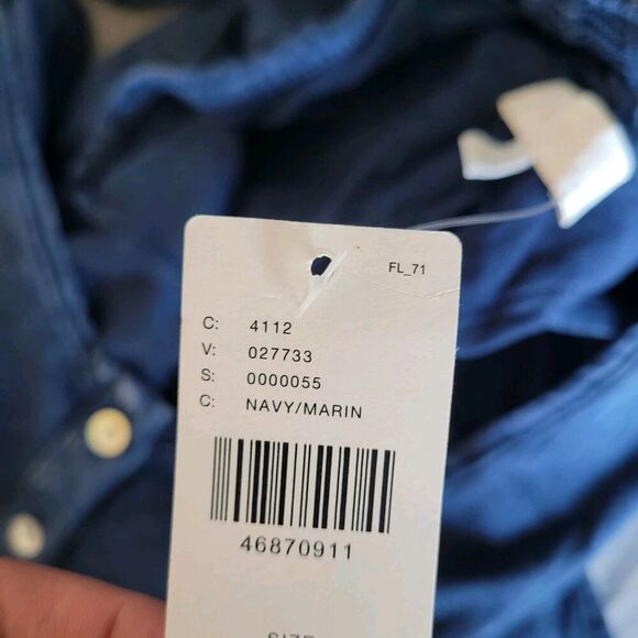 Anthropologie Eri + Ali Tank Top Xl Crochet Trim Tunic Racerback Blue Boho Flowy - Picture 4 of 8